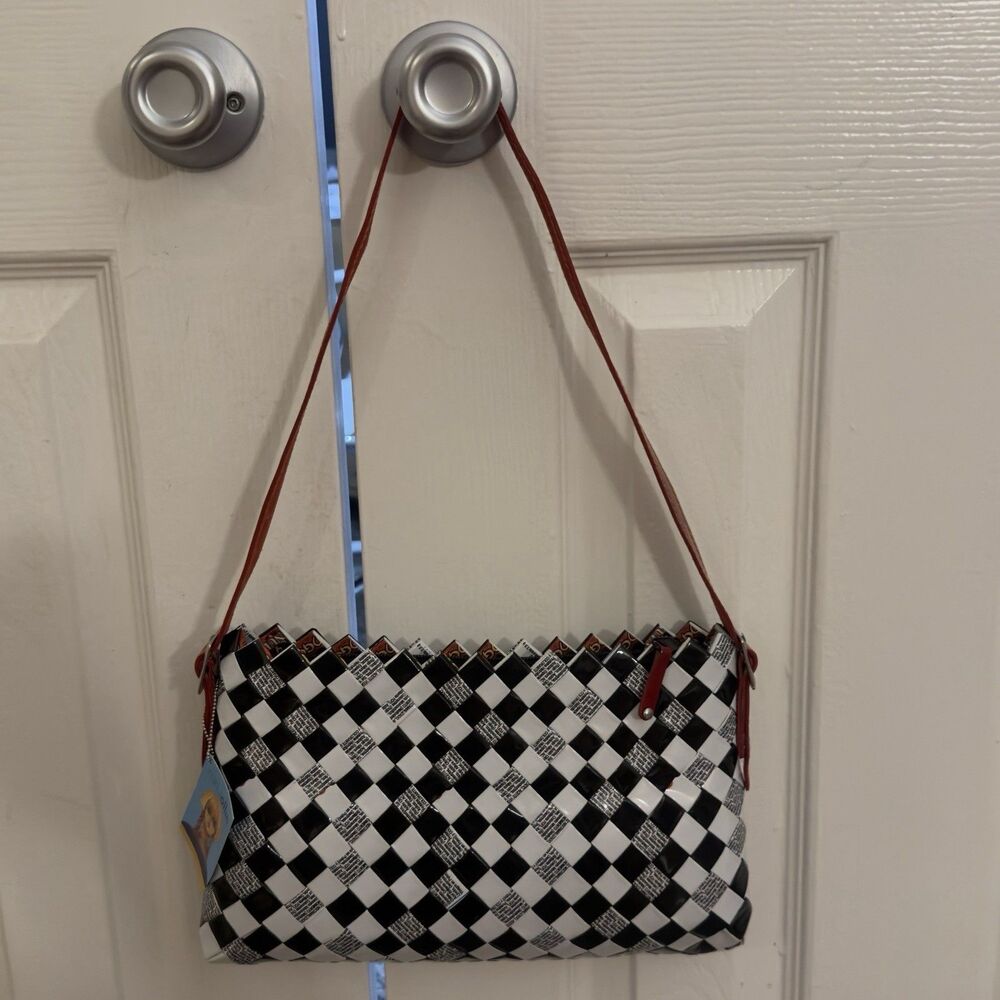 Nahui Ollin Candy Wrapper Purse Handbag with Zipper